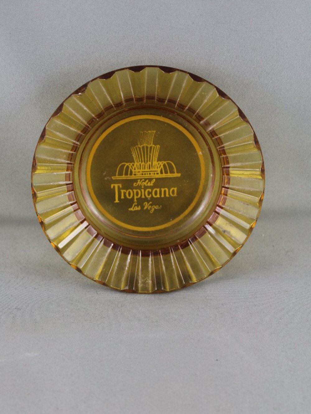 Vintage Casino Ashtray - Tropicana Fountain - Glass Ashtray